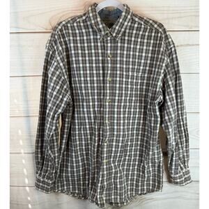 Vintage Authentic County Seat Jeanswear Plaid Long Sleeve Button Up Size Large